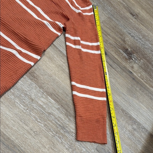 MADEWELL SZ XS Striped Orange Women’s Cardigan Sweater - Picture 6 of 10